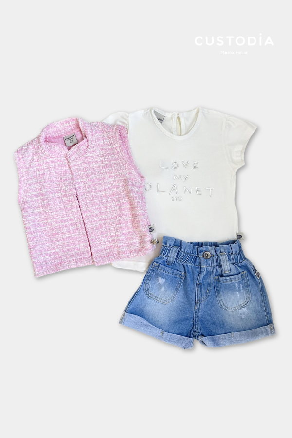 Set 3 Prendas Short Love