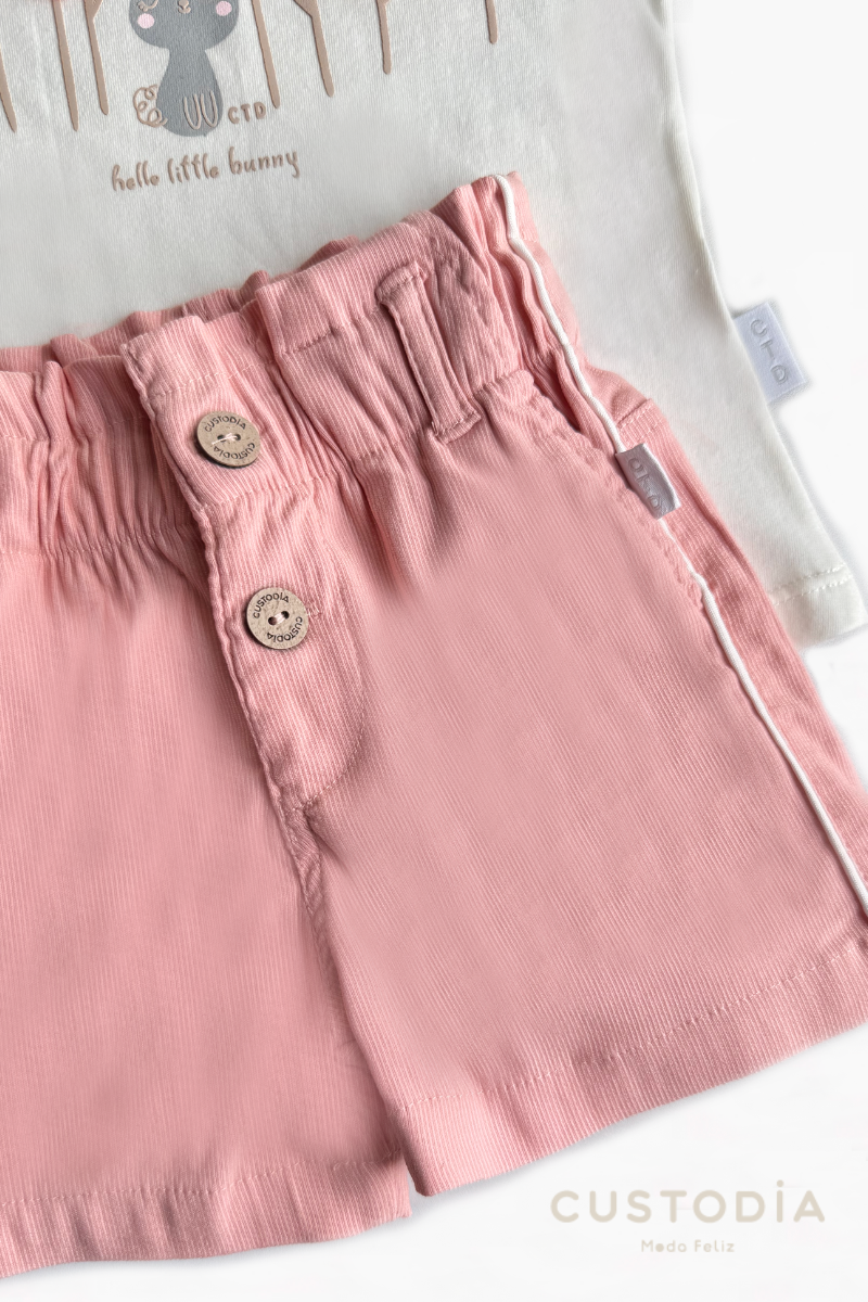 Set Short y Blusita Flores