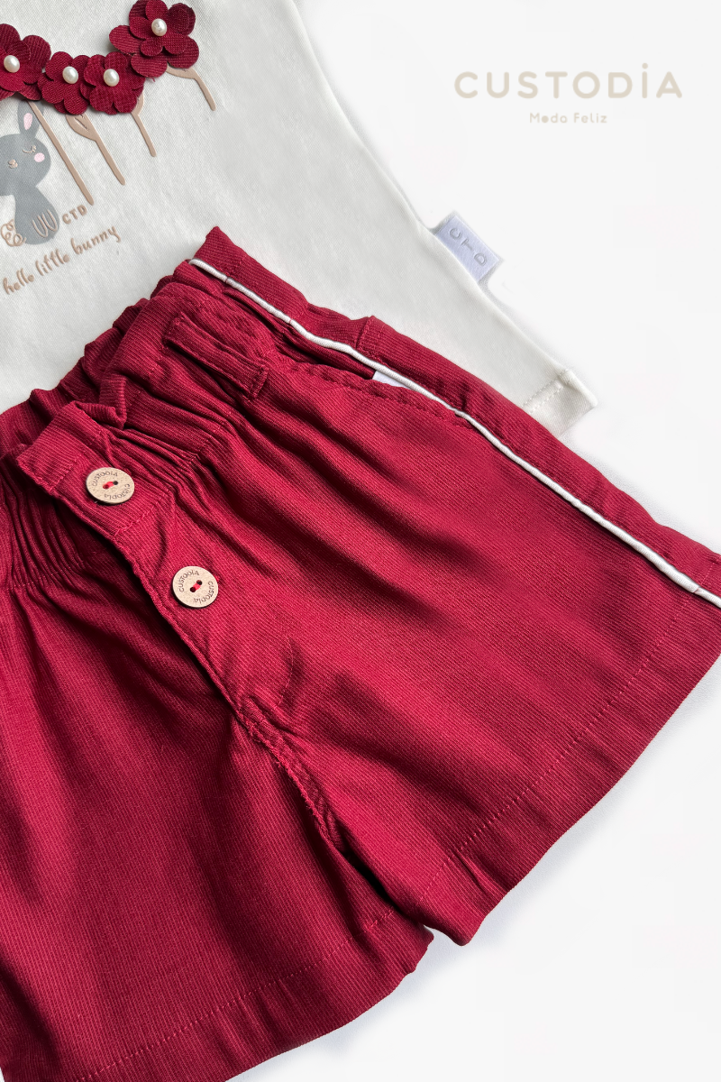 Set Short y Blusita Flores