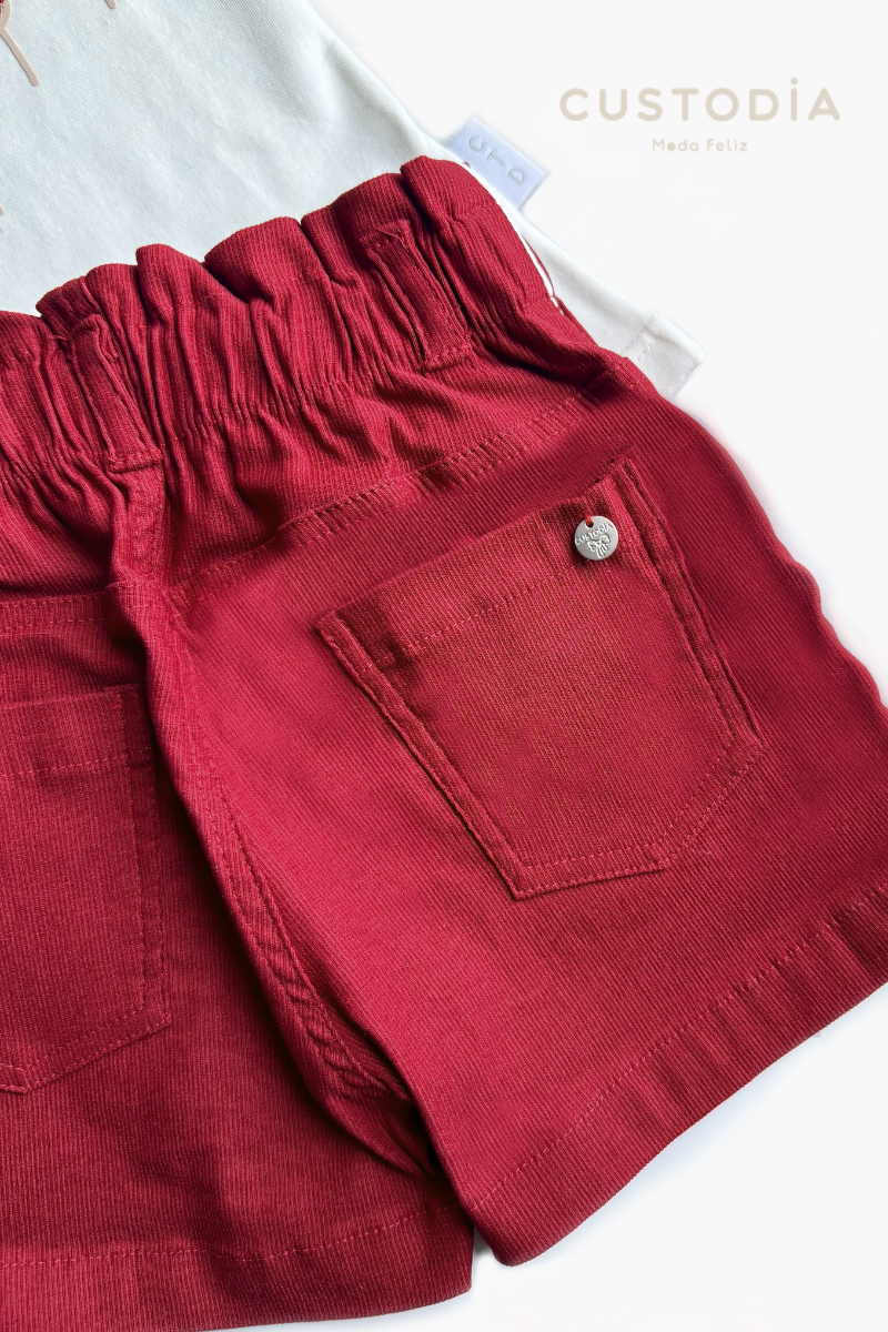 Set Short y Blusita Flores