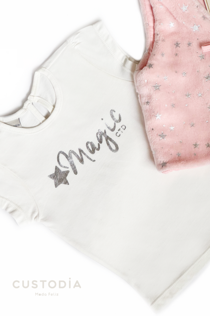 Set Chaleco, Camiseta y Jean Estrellas Mágicas