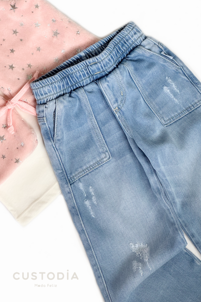 Set Chaleco, Camiseta y Jean Estrellas Mágicas