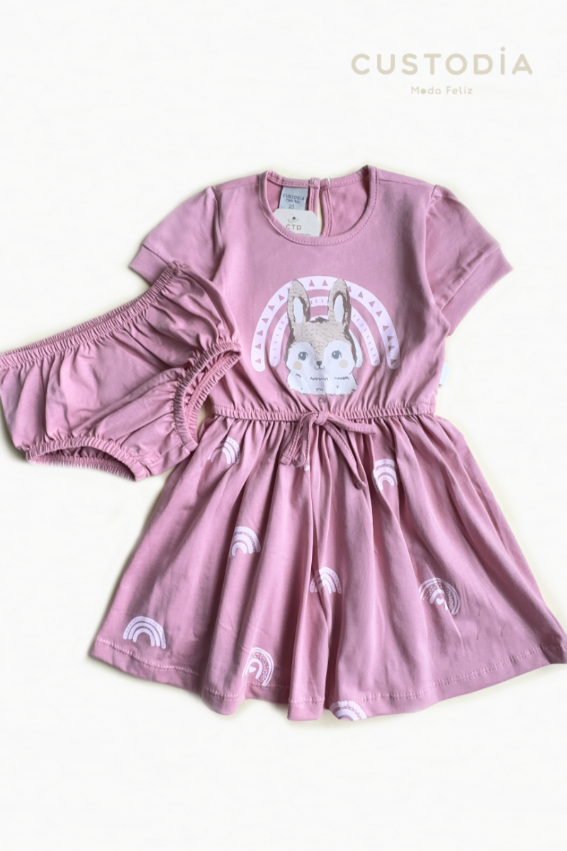 Vestido Con Panty Conejita