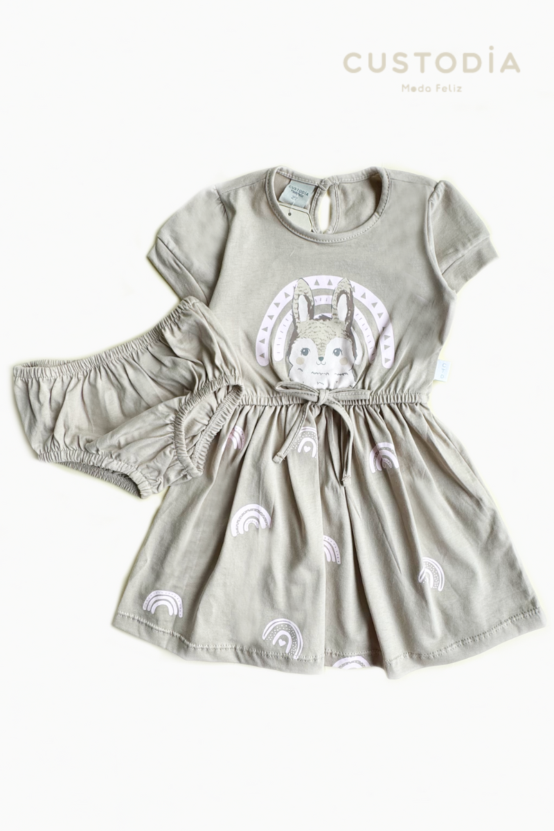 Vestido Con Panty Conejita