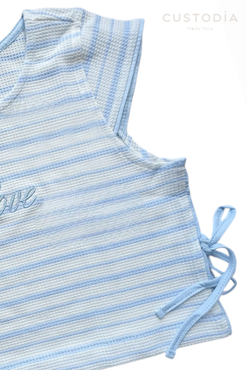 Camiseta rayas Bordado