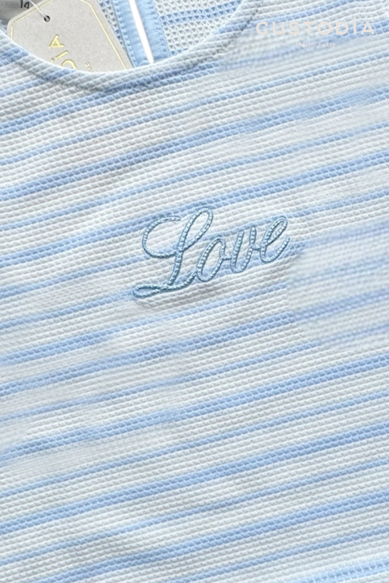 Camiseta rayas Bordado