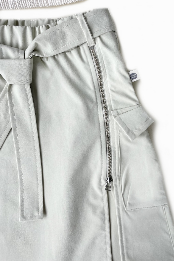 Set Con Falda Larga Estilo Cargo / Maxifalda