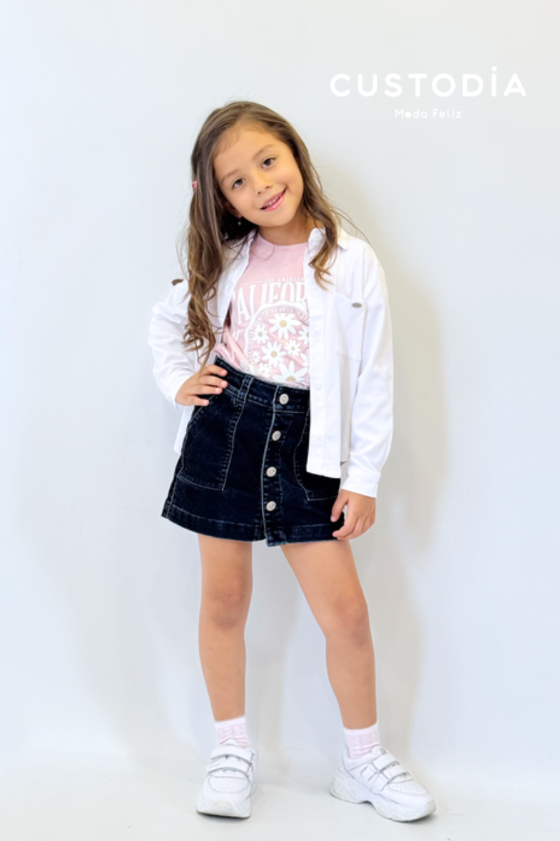 Camisa Manga Larga Para Niña