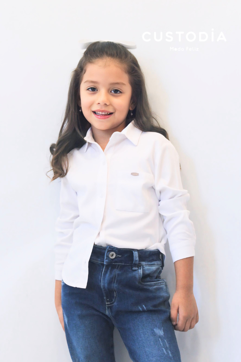 Blanca Outfit Blusa Blanca Niña Blusa Blanca Niña Camisa Para NiÃ
