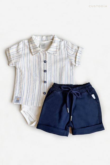Set 3 Prendas Camisa, Body y Bermuda Sun