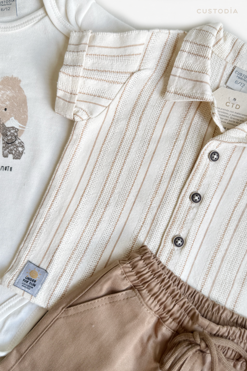 Set 3 Prendas Camisa, Body y Bermuda Sun