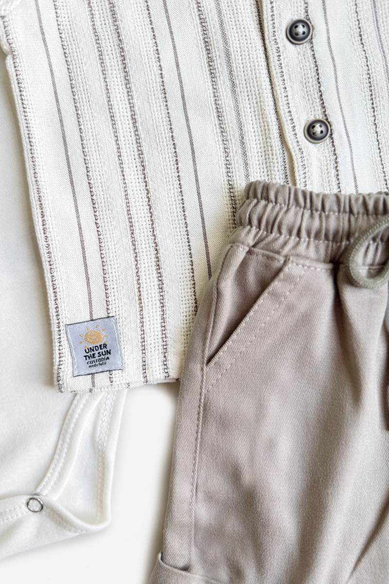 Set 3 Prendas Camisa, Body y Bermuda Sun