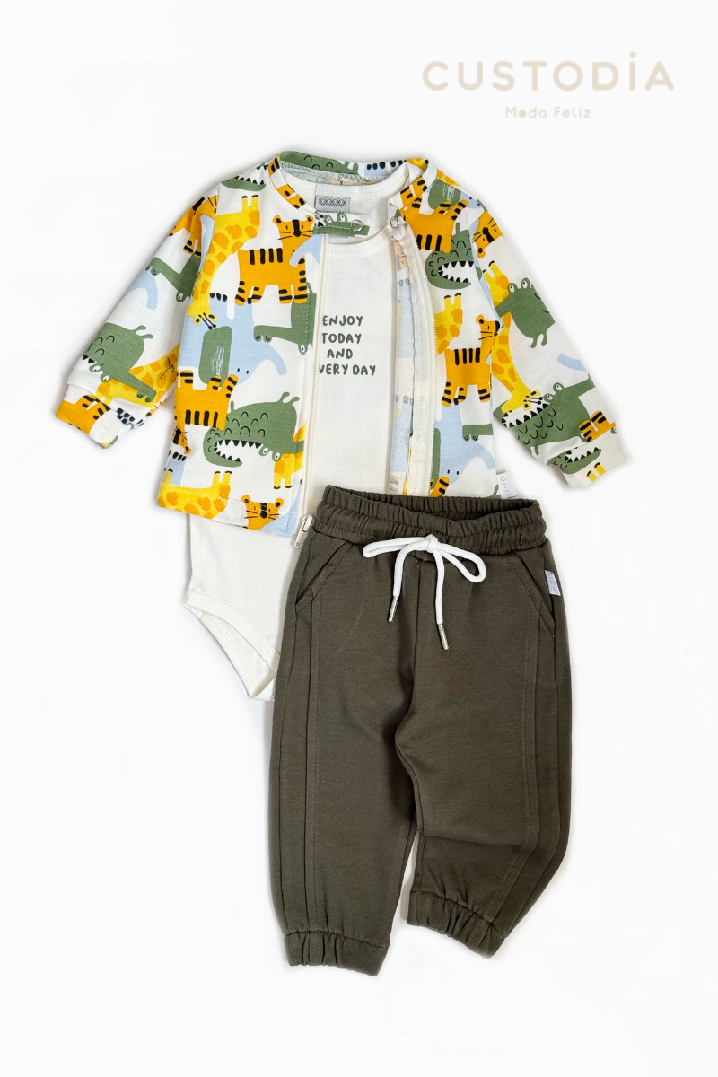 Set 3 Prendas Body - Buzo - Jogger Selvita