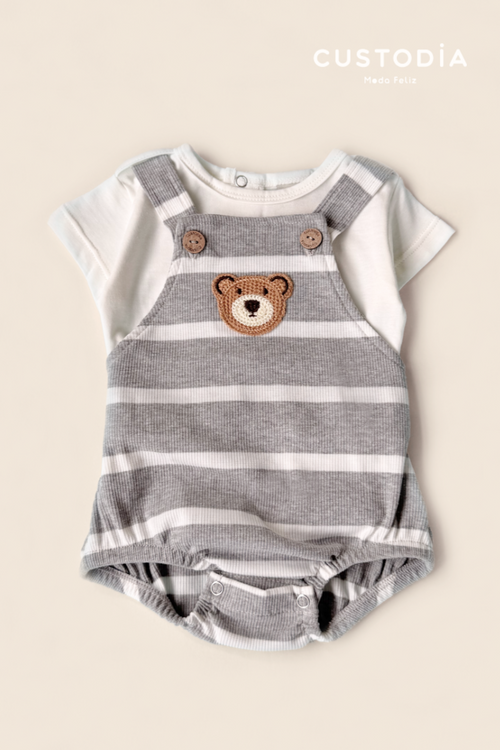 Set Overall Osito y Camiseta