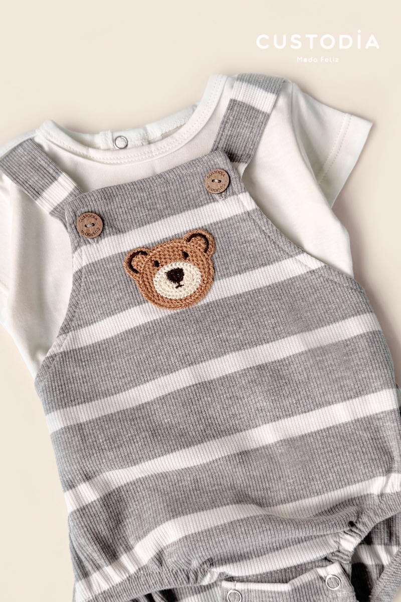 Set Overall Osito y Camiseta
