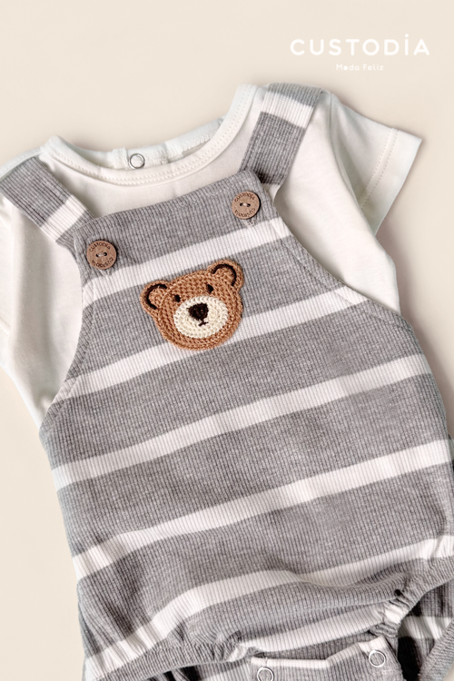 Set Overall Osito y Camiseta