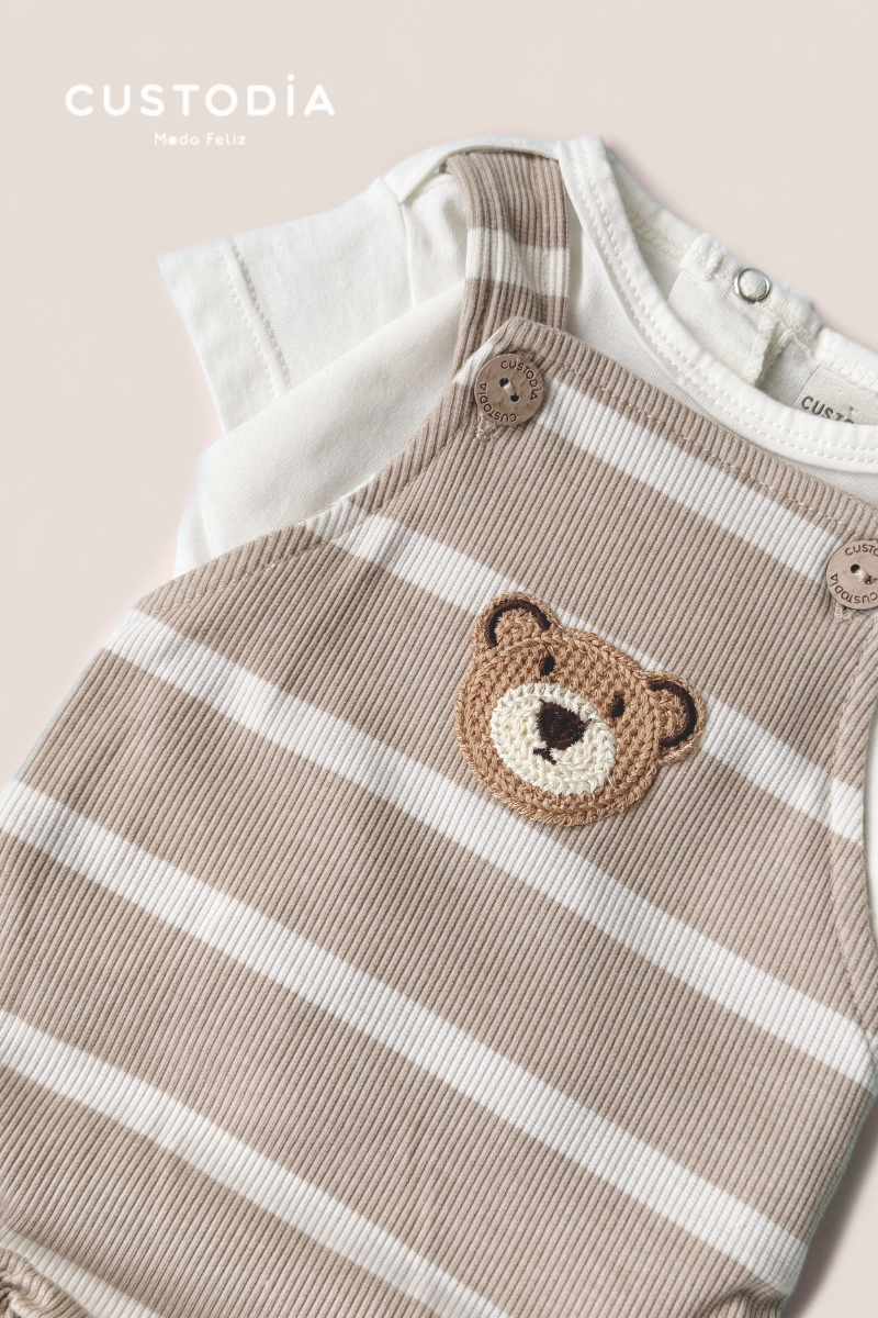 Set Overall Osito y Camiseta