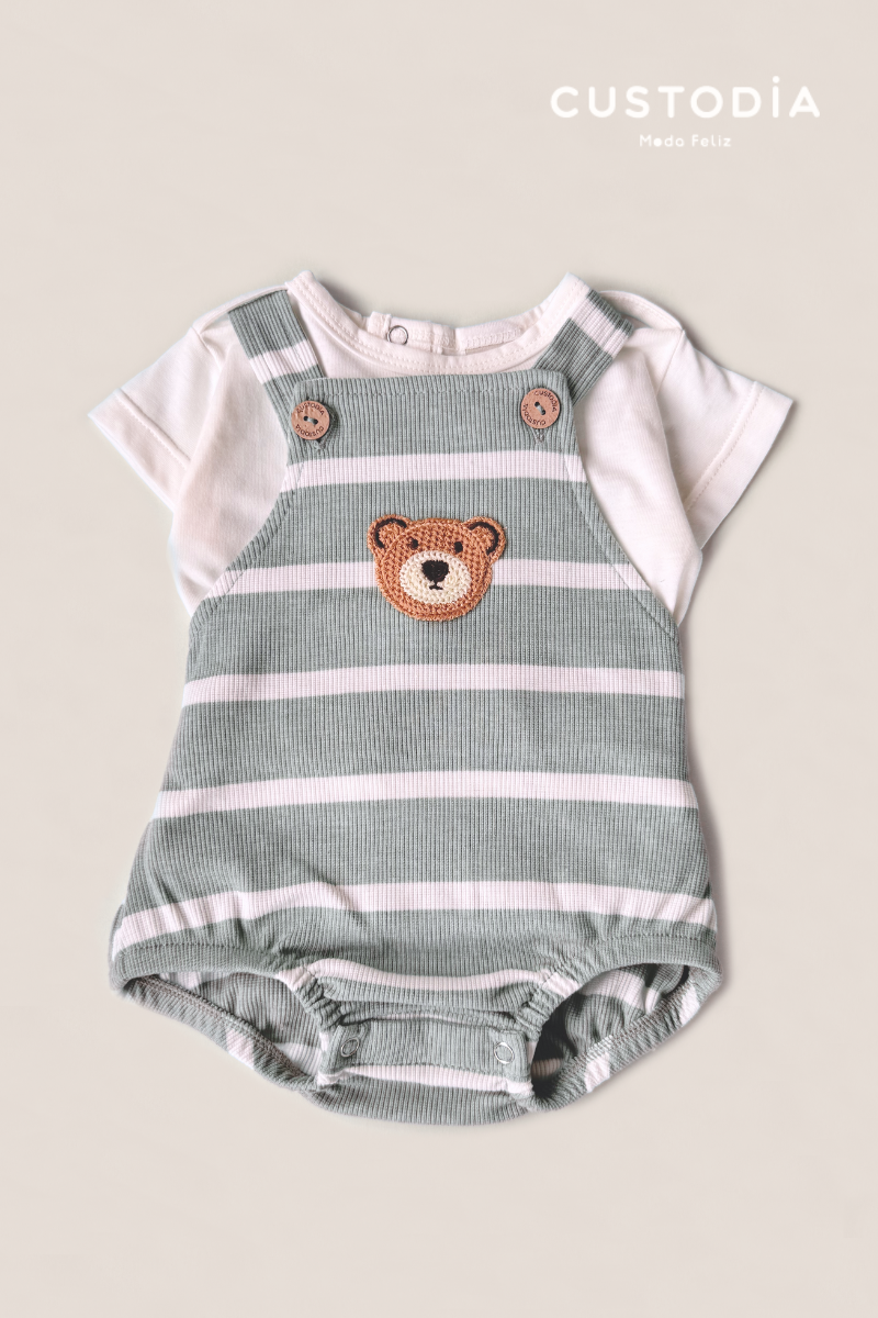 Set Overall Osito y Camiseta