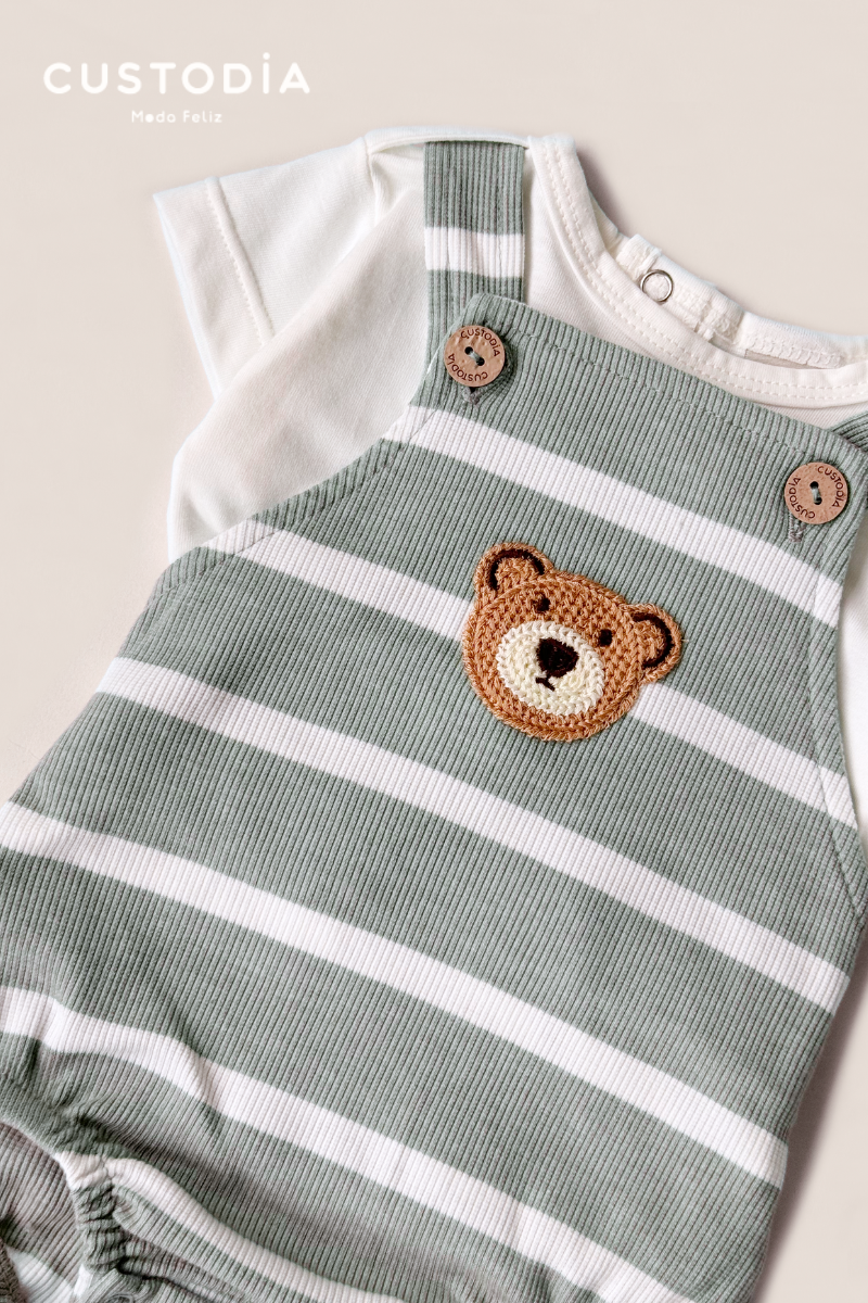 Set Overall Osito y Camiseta