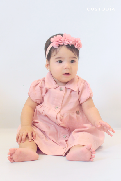 Vestido Puntitos Camisero Con Panty