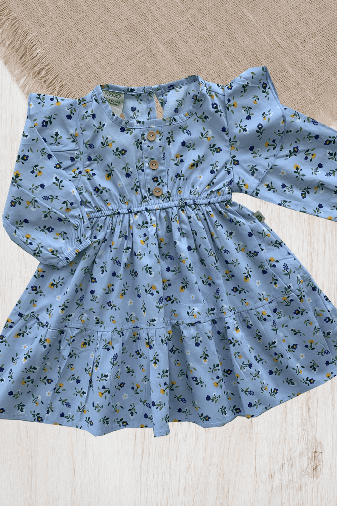 Vestido Flores Botones - Custodia ModaFeliz