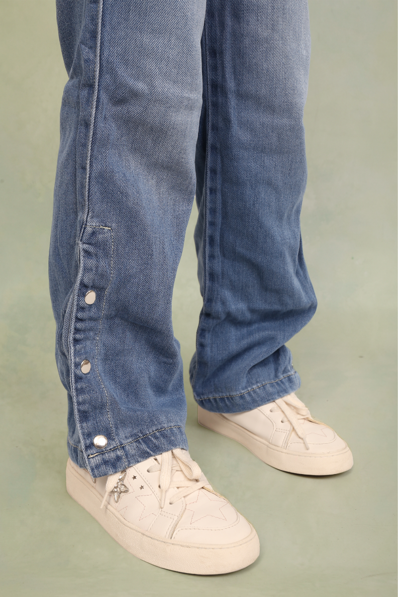 Set 2 Prendas Jean Botones y Camisera Rayas