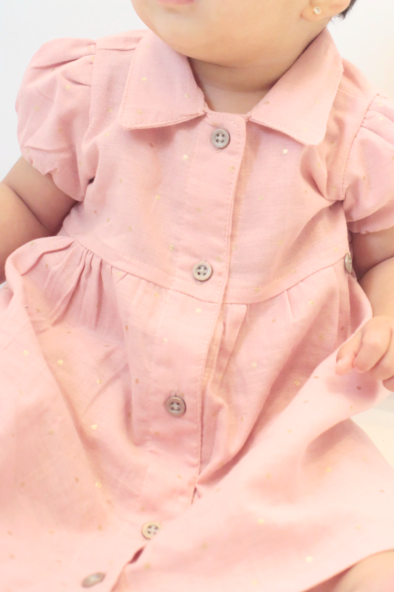 Vestido Puntitos Camisero Con Panty