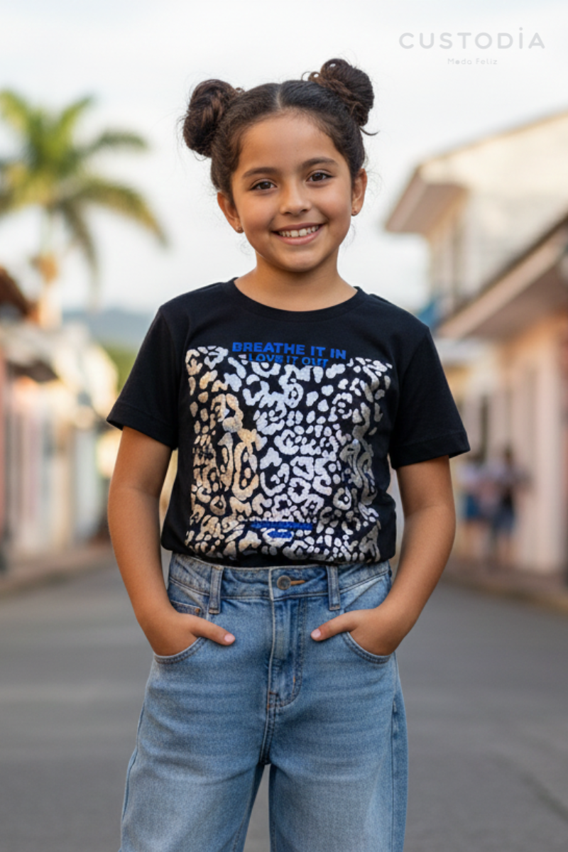 Camiseta Oversize Animal Print