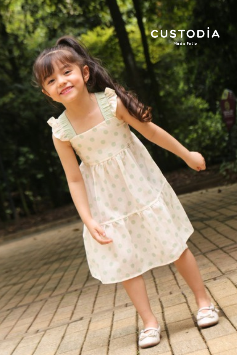 Vestido Puntitos Moño Coquete