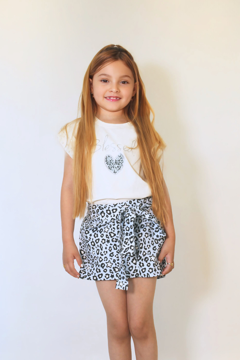 Set Falda Short Animal Print