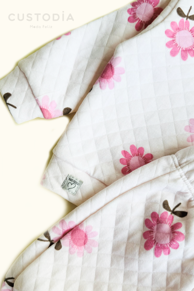 Set Buzo y Jogger Textura Flores