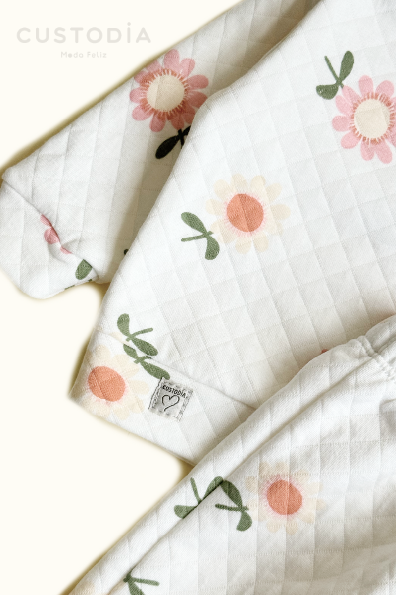 Set Buzo y Jogger Textura Flores