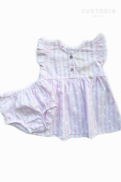 Vestido y Panty Rayas