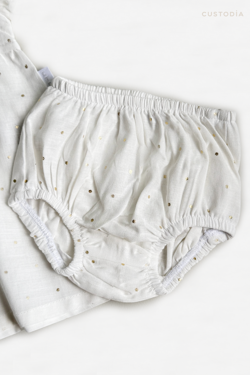 Vestido Puntitos Camisero Con Panty