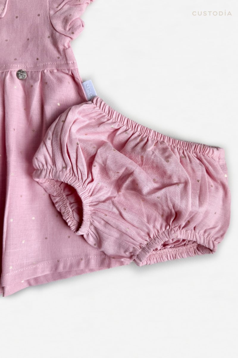 Vestido Puntitos Camisero Con Panty