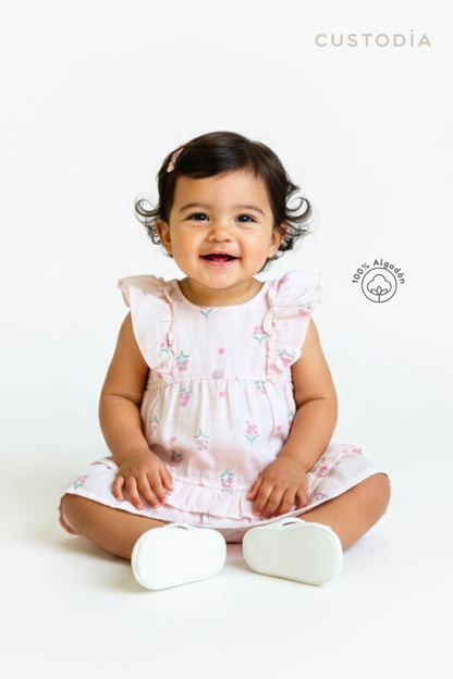 Vestido Floral Con Panty