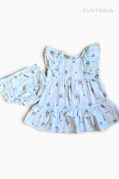 Vestido Floral Con Panty