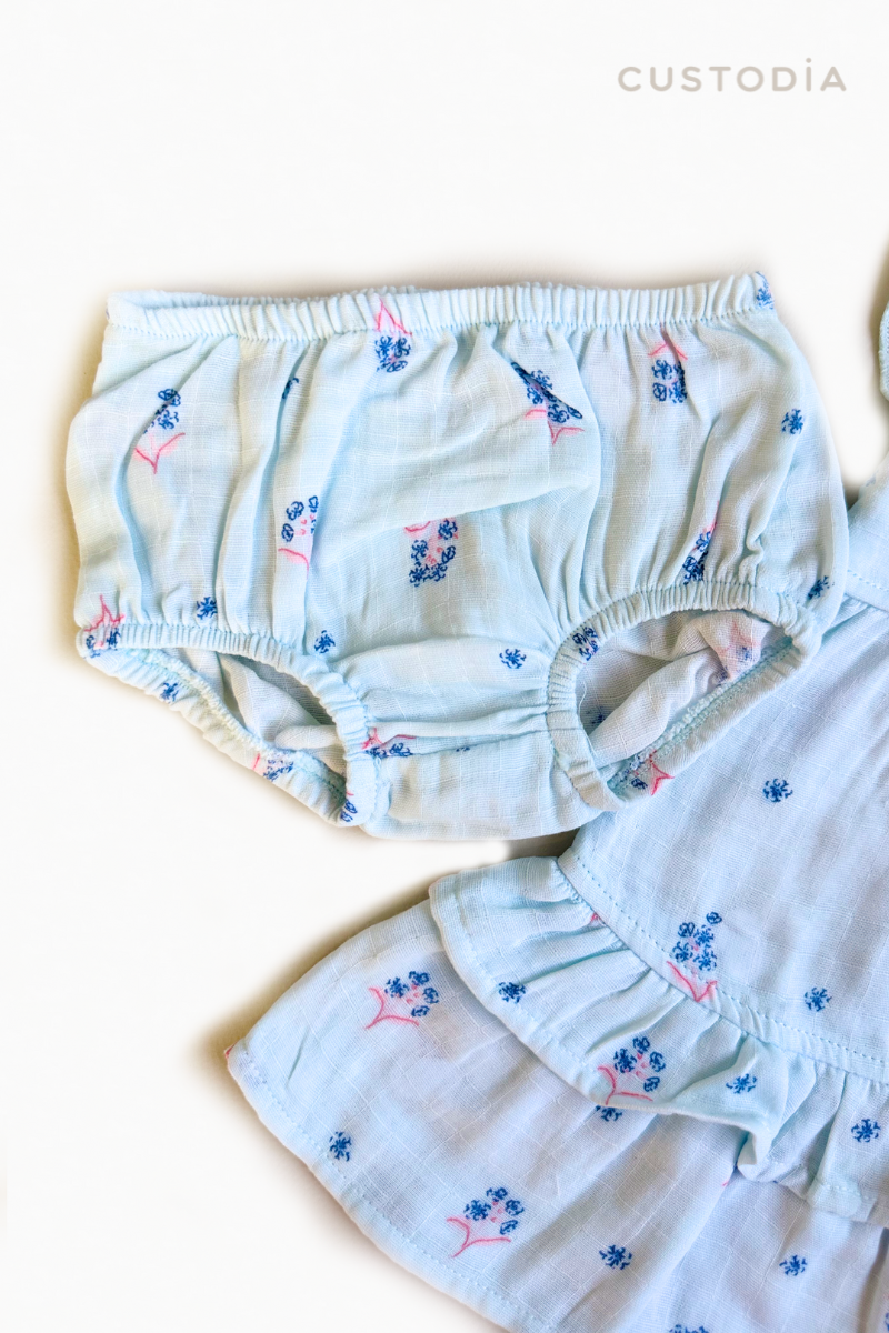 Vestido Floral Con Panty