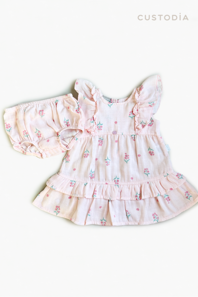 Vestido Floral Con Panty