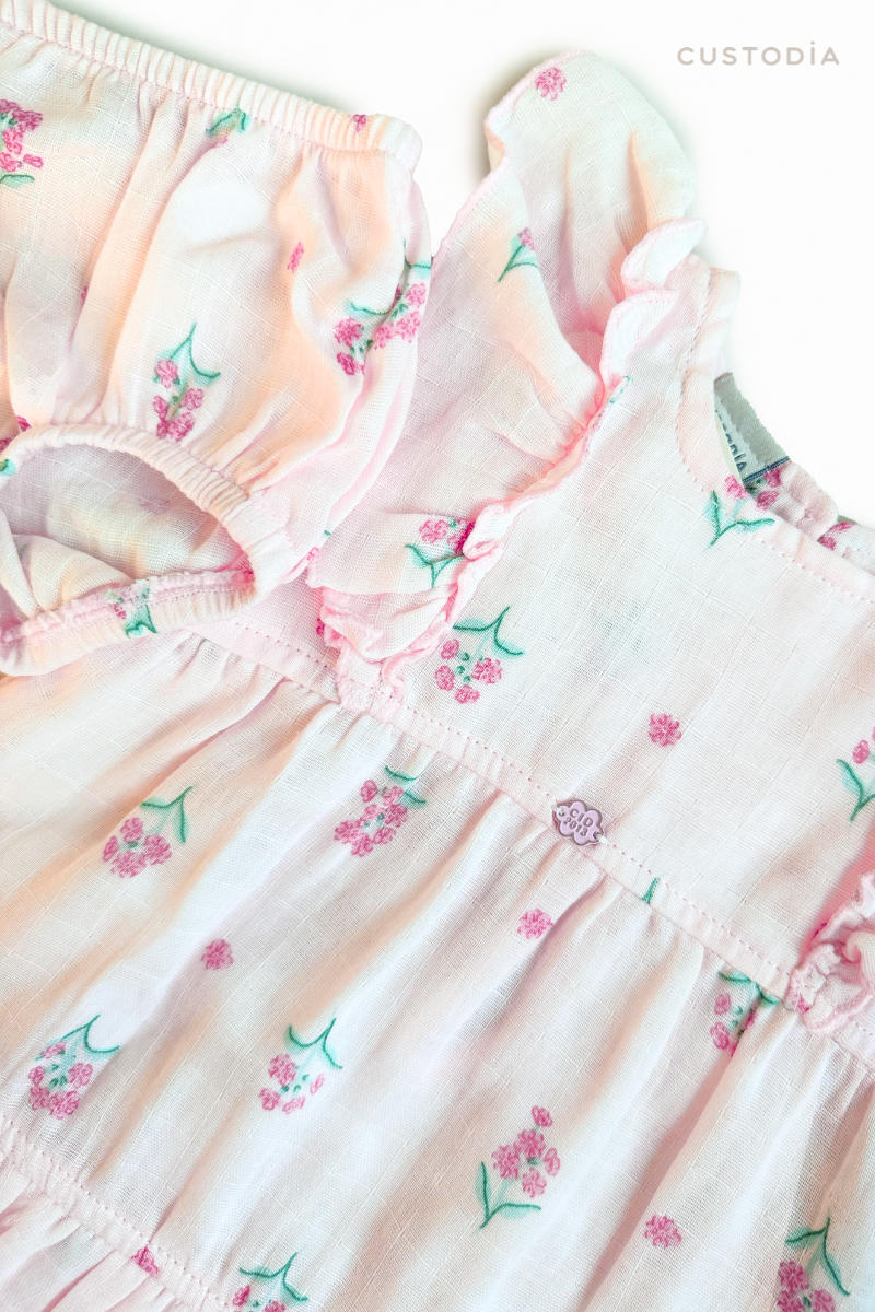 Vestido Floral Con Panty