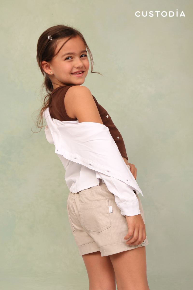 Camisa Básica Para Niña