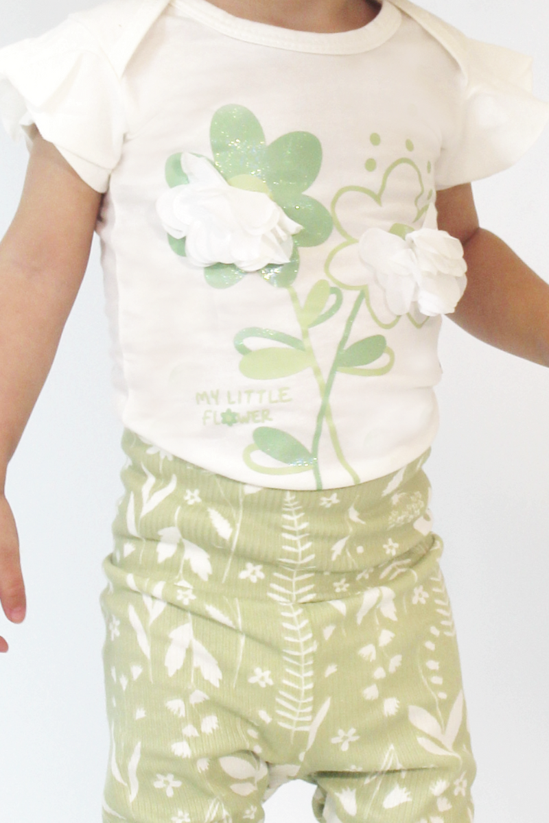 Set Leggin Pequeña Flor Rib