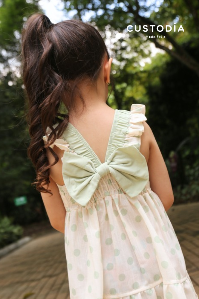 Vestido Puntitos Moño Coquete