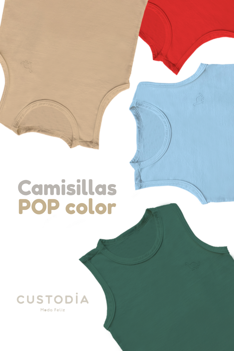 Camisilla Pop Color Dino Bebé