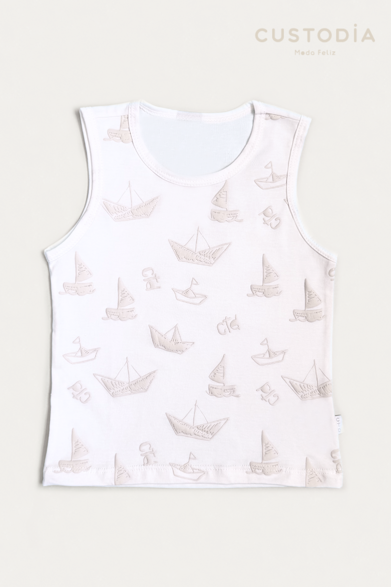 Camisilla Barcos Para Bebé