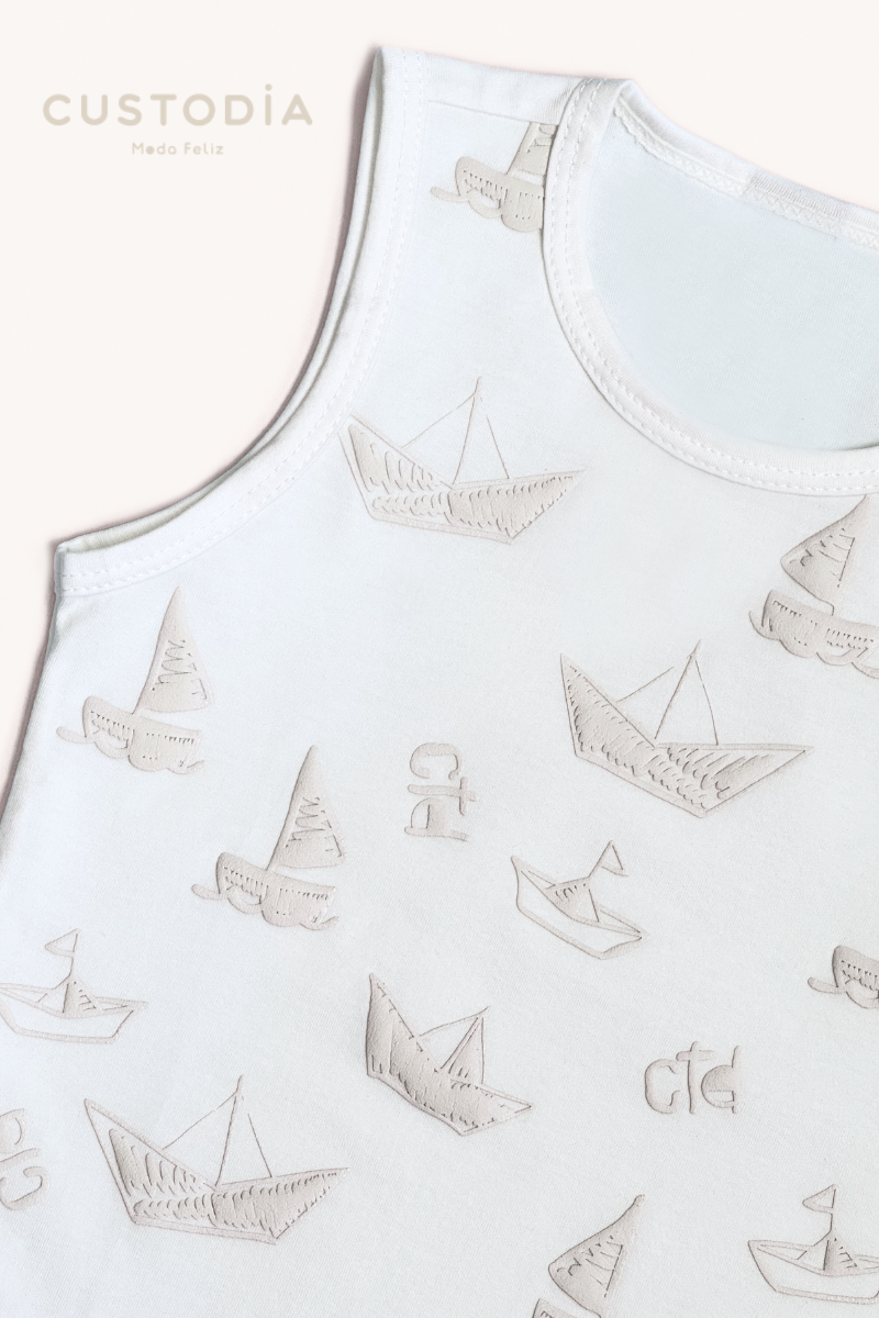 Camisilla Barcos Para Bebé