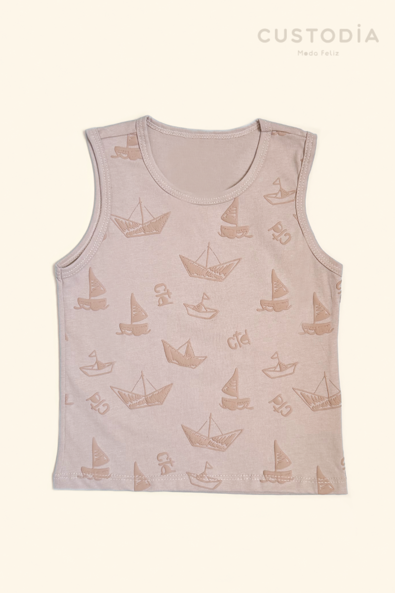 Camisilla Barcos Para Bebé