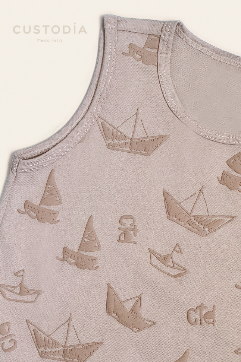 Camisilla Barcos Para Bebé