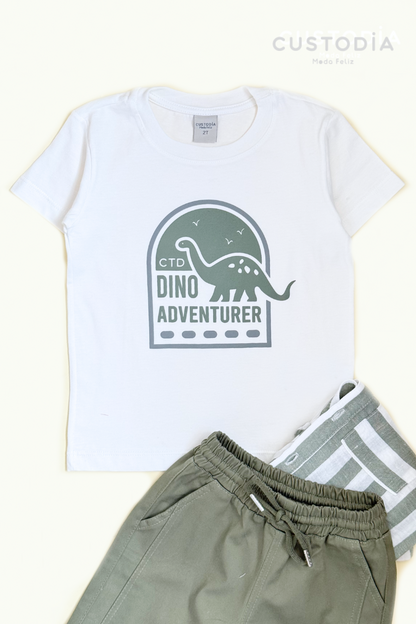 Set 3 Prendas Camisa Rayas, Bermuda y Camiseta