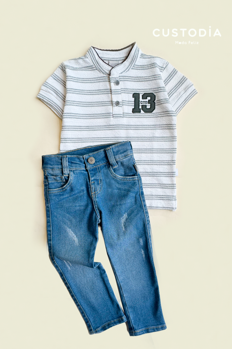 Set Polito Rayas y Jean